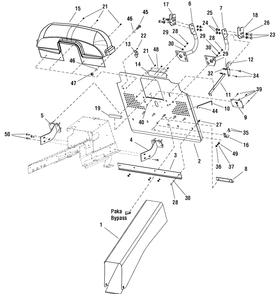 Back Plate Group Diagram and Parts List for 2690882-YB1840RDFR 2010 Briggs and Stratton Lawn Tractor